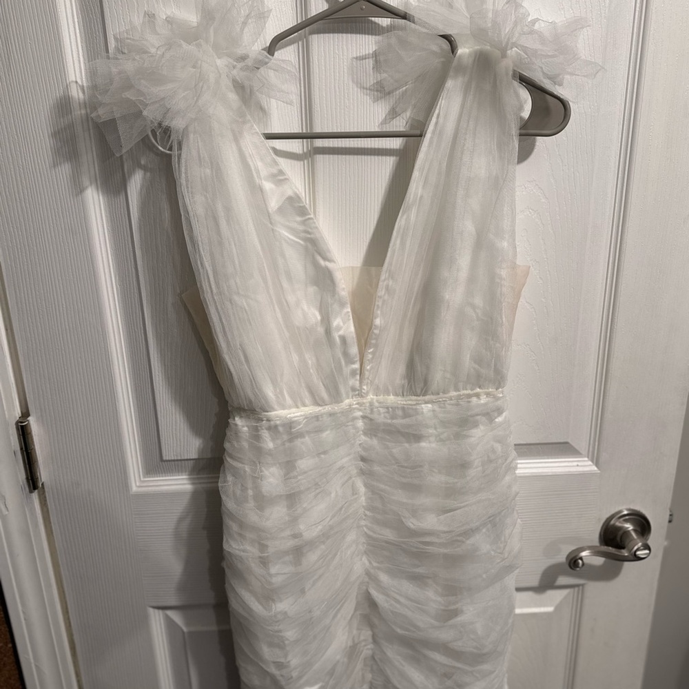 Petal and Pup White Channing Mini Dress
